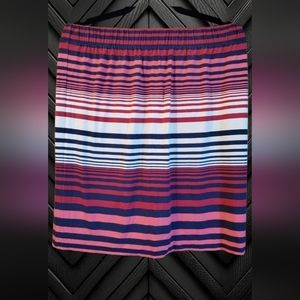 LOFT Pink Barbiecore Striped Skirt Size M